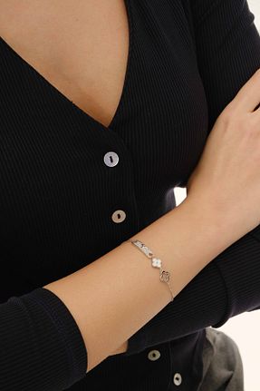 دستبند نقره زنانه 925 عیار Söğütlü Silver - کد 871065408