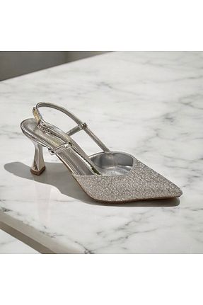 کفش مجلسی طوسی زنانه پاشنه تخت runa shoes - کد 899876517