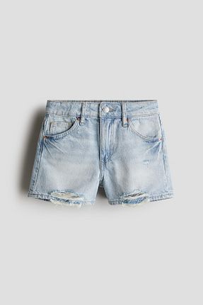 شلوارک و برمودا آبی زنانه فاق بلند H&M - کد 899904356