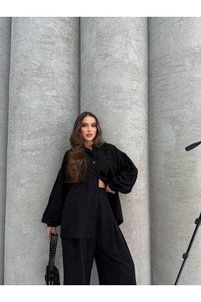 ست بالاتنه و پائین تنه مشکی زنانه بافتنی jennyfer garment - کد 899921383