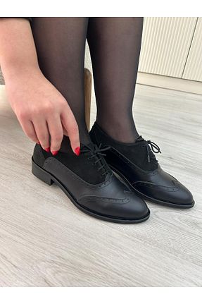 کفش لوفر مشکی زنانه چرم خالص by emine eren emotion shoes - کد 900866334