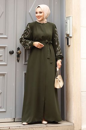 کلاه و ابایا خاکی زنانه پنبه پلی استر Tesettür Dünyası - کد 828620988