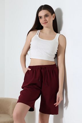 شلوارک و برمودا زرشکی زنانه پنبه ای Endies - کد 899943283