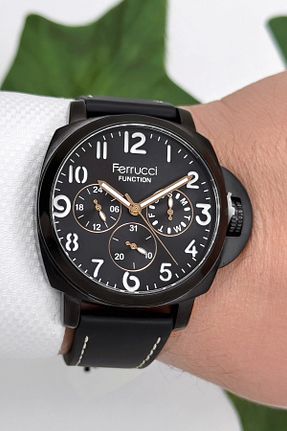 ساعت مچی مشکی مردانه 44 میلی متر Ferrucci - کد 873743587