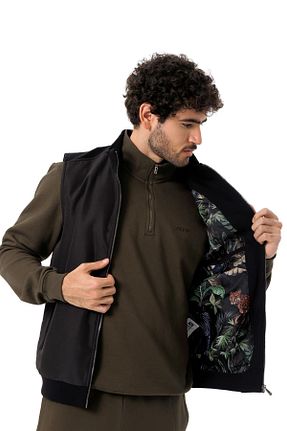 جلیقه اسپرت مشکی مردانه اورسایز Escetic - کد 901005082
