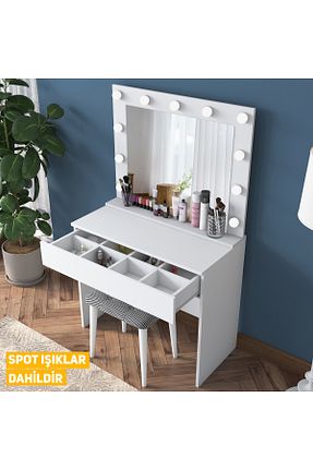 میز آرایش و میز توالت سفید Suntalam Rani Mobilya - کد 748014075