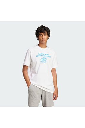 تیشرت اسپرت سفید مردانه رگولار adidas - کد 898328487
