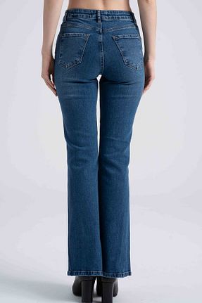 شلوار جین آبی زنانه پاچه اسپانیولی jean shop - کد 898230451