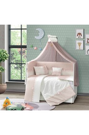 ست لحاف و روکش لحاف و روکش بالش کودک و نوزاد صورتی پنبه ای TuGu home baby - کد 814269242