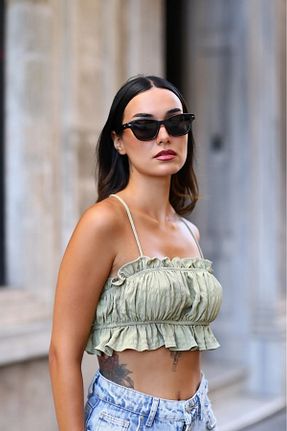 عینک آفتابی متالیک زنانه 50 Nilu Moda - کد 898385070
