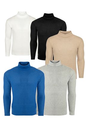 پلیور مشکی مردانه ساده Butik - کد 865815393