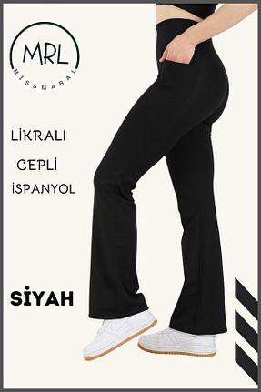 ساق شلواری اسپرت مشکی زنانه بلند missmaral - کد 762072963