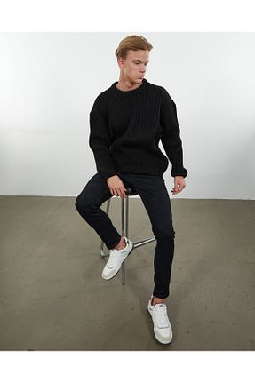 پلیور مشکی مردانه ساده elkumoda - کد 898397185
