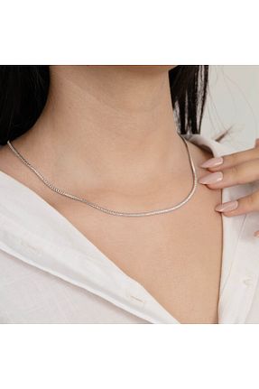 گردنبند نقره زرد زنانه 925 عیار Tasarım - کد 898123528
