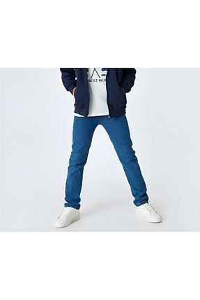 شلوار جین آبی بچه گانه پاچه ساده Pars - کد 898920903