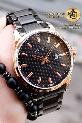 ساعت مچی مشکی مردانه 46-50 میلی متر Ferrucci - کد 216643836