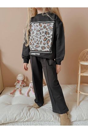 ست بالاتنه و پائین تنه مشکی بچه گانه بافتنی Nil Kids - کد 898930449