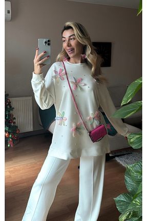 ست بالاتنه و پائین تنه سفید زنانه پنبه ای Butik - کد 898434593