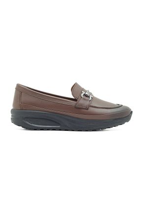 کفش کژوال قهوه ای زنانه چرم خالص Barmea - کد 897523017