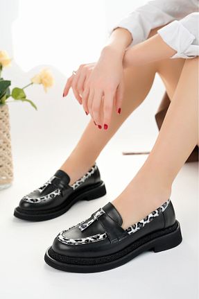 کفش لوفر مشکی زنانه چرم مصنوعی Marshetta Shoes - کد 898414786