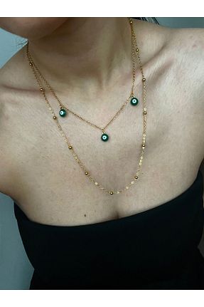 گردنبند استیل ( فولاد ) زرد استیل (فولاد) Hoop jewelery - کد 898537344