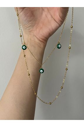 گردنبند استیل ( فولاد ) زرد استیل (فولاد) Hoop jewelery - کد 898537344