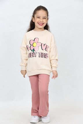 ست بالاتنه و پائین تنه بژ بچه گانه بافت relax kids - کد 899153437