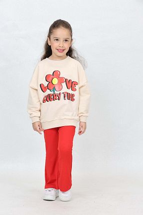 ست بالاتنه و پائین تنه بژ بچه گانه بافت relax kids - کد 899153687