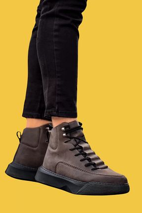 بوت / نیم بوت قهوه ای مردانه چرم مصنوعی shoecide - کد 789100535