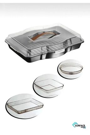 ظرف نگهداری طوسی پلاستیک SURFACE HOME - کد 898656888