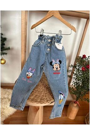 شلوار جین آبی بچه گانه پاچه ساده hira kids collection - کد 898560351