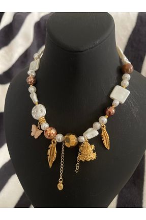 گردنبند جواهر سفید زنانه مروارید buay jewelry - کد 898548887
