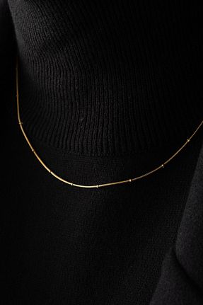 گردنبند استیل ( فولاد ) طلائی زنانه استیل ضد زنگ ByFlorya Jewelry - کد 804558134