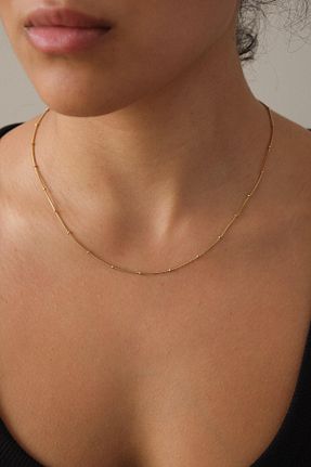 گردنبند استیل ( فولاد ) طلائی زنانه استیل ضد زنگ ByFlorya Jewelry - کد 804558134