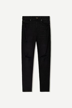 شلوار جین مشکی مردانه رگولار Bershka - کد 898563527