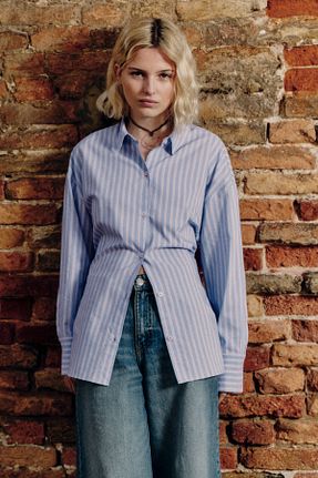 پیراهن آبی زنانه Boxy Pull & Bear - کد 897688325