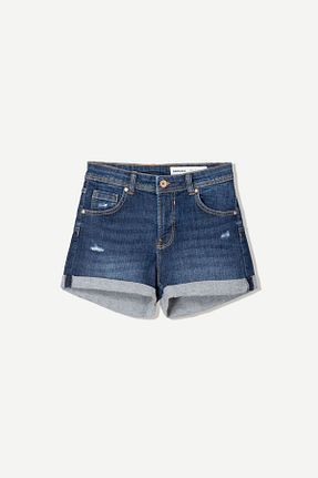 شلوارک و برمودا آبی زنانه اسلیم Bershka - کد 898576956