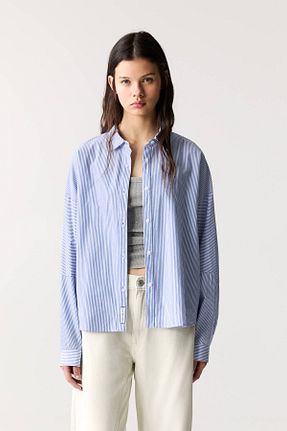 پیراهن آبی زنانه Boxy Pull & Bear - کد 897688325