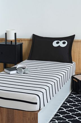 ست ملحفه تکنفره مشکی پنبه Eponj Home - کد 860718680