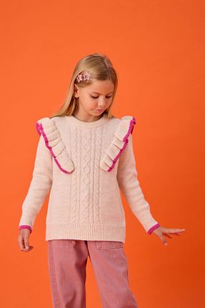 پلیور نباتی بچه گانه طرح دار Nisrakids - کد 858968343