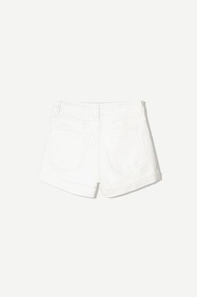 شلوارک و برمودا سفید زنانه اسلیم Bershka - کد 898577063