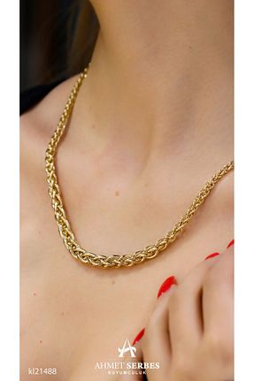 گردنبند طلا طلائی زنانه 14 عیار CETAŞ - کد 921548456