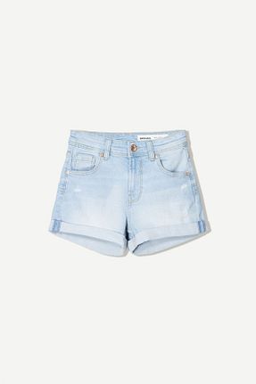 شلوارک و برمودا آبی زنانه اسلیم Bershka - کد 898577065