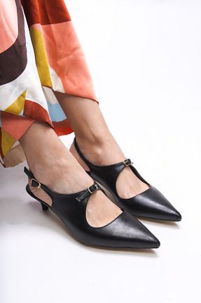 کفش پاشنه بلند کلاسیک مشکی زنانه چرم مصنوعی Riccon - کد 898586777