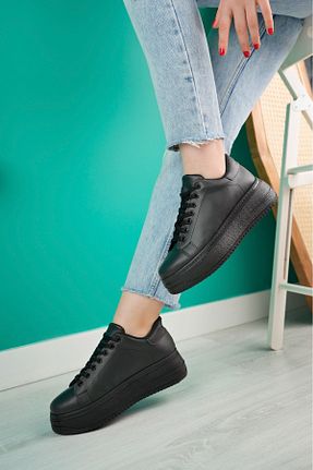 کفش اسنیکر مشکی زنانه بند دار Fashion feet - کد 760615061