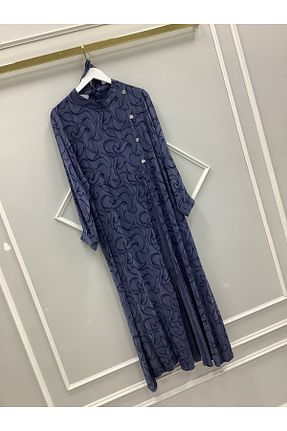 لباس حجاب سرمه ای زنانه Çan clemence - کد 898609024