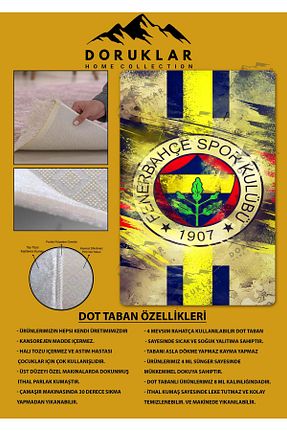 فرش بچه گانه رنگی پلی استر Doruklar Home Collection - کد 898599459