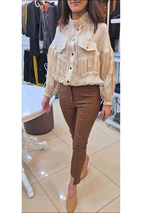 شلوار قهوه ای زنانه پاچه تنگ Miarte Neri - کد 898620843