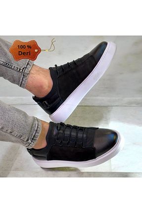 کفش کژوال مشکی مردانه چرم خالص MODA - کد 898619532