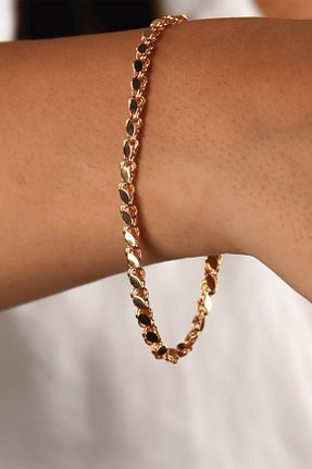دستبند طلا زرد زنانه 14 عیار UKBA GOLD - کد 891368930
